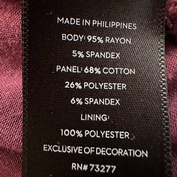 Simply Vera Vera Wang Plum Short Sleeve Pull-Over Top Size Large - Picture 6 of 8